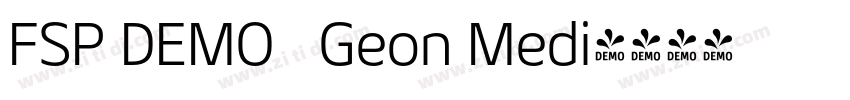 FSP DEMO   Geon Medi字体转换